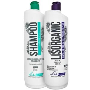 Kit Semi Definitiva Lisorganic 0% Formol 2x1000ml - Escova Inteligente