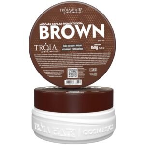 Máscara Capilar Pigmentadora Troia Colors Brown 150g Cor fantasia - Troia Hair
