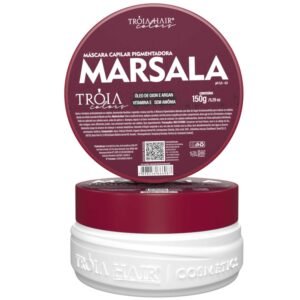 Máscara Capilar Pigmentadora Troia Colors Marsala 150g Cor fantasia - Troia Hair