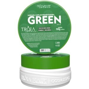 Máscara Capilar Pigmentadora Troia Colors Green 150g Cor fantasia - Troia Hair